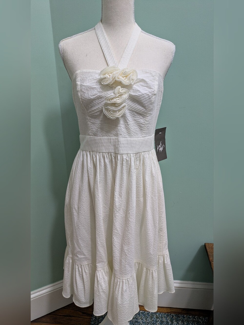Maggy London Halter Dress Size 8 in White